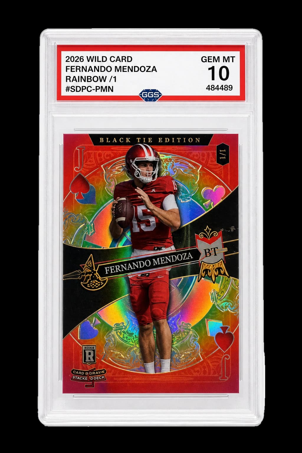 GGS Gem Mint 10 graded slab — Fernando Mendoza Rainbow /1